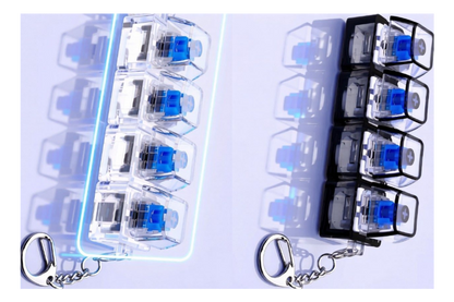 Clicker Mecánico Anti-Estrés – 4 Teclas con Luces LED